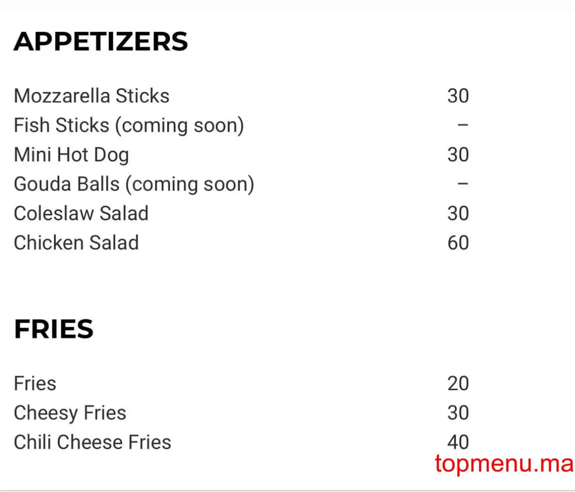 Restaurant Smash & Bun menu page 2 Smash & Bun menu page 2