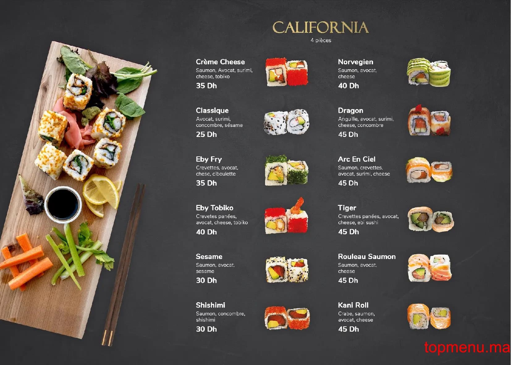 Restaurant Soju Sushi menu page 5 Soju Sushi menu page 5