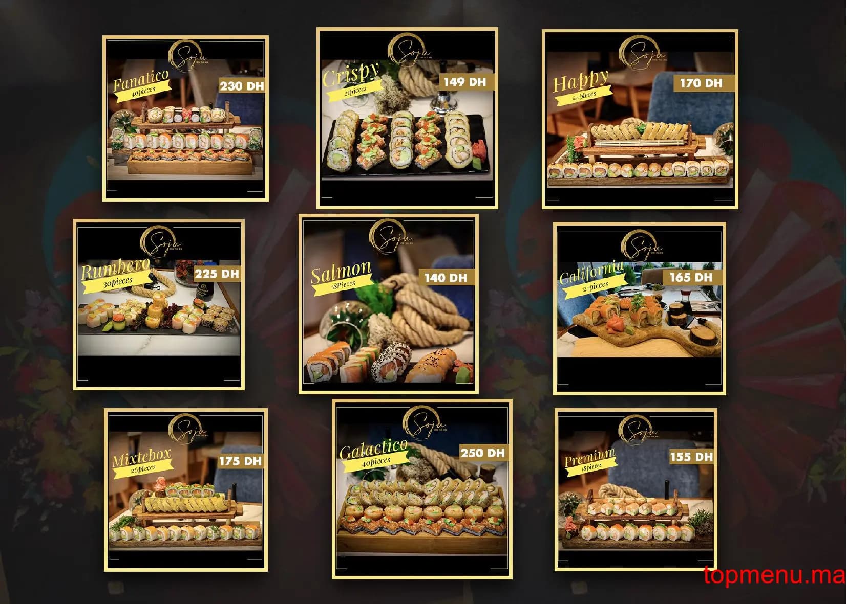 Restaurant Soju Sushi menu page 12 Soju Sushi menu page 12