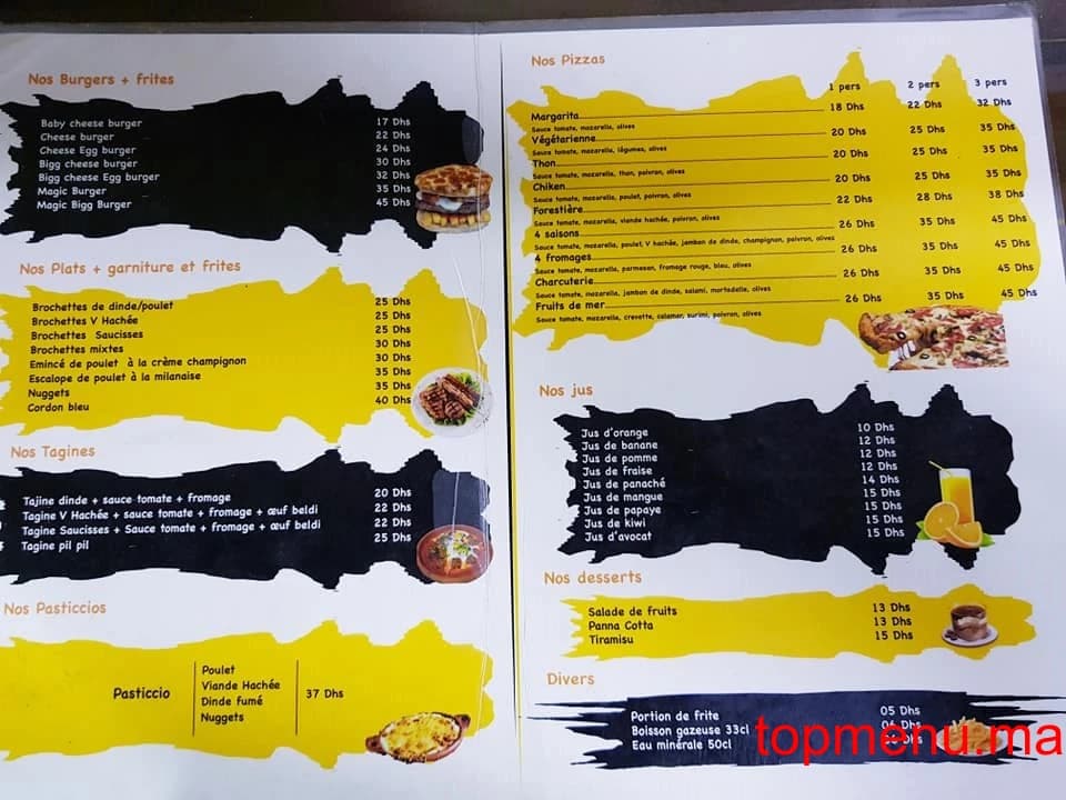 Restaurant Cook Magic menu page 2 Cook Magic menu page 2
