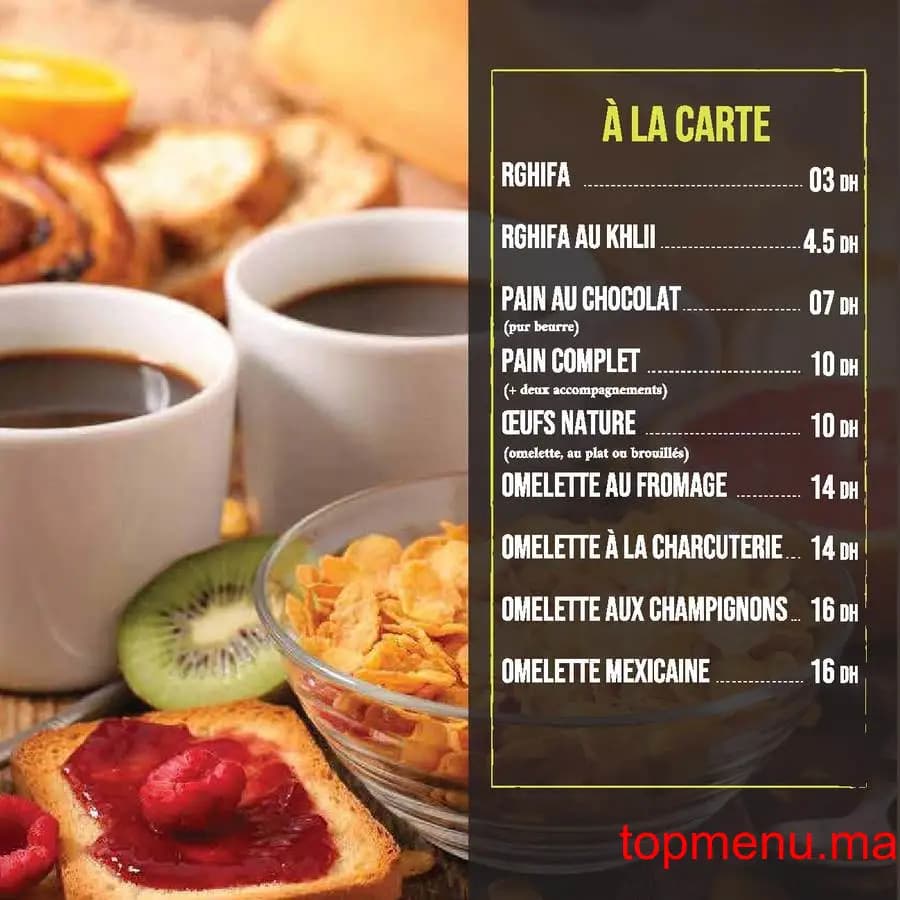 Restaurant La terrasse verte menu page 2 La terrasse verte menu page 2