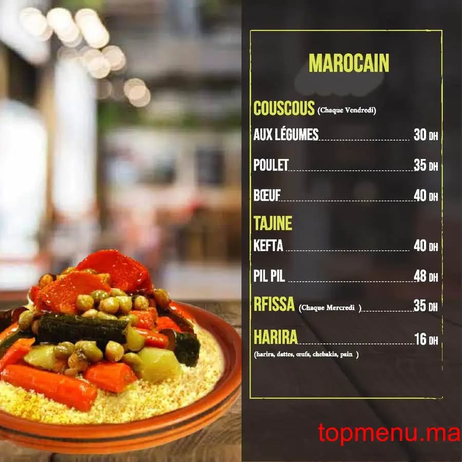 Restaurant La terrasse verte menu page 4 La terrasse verte menu page 4