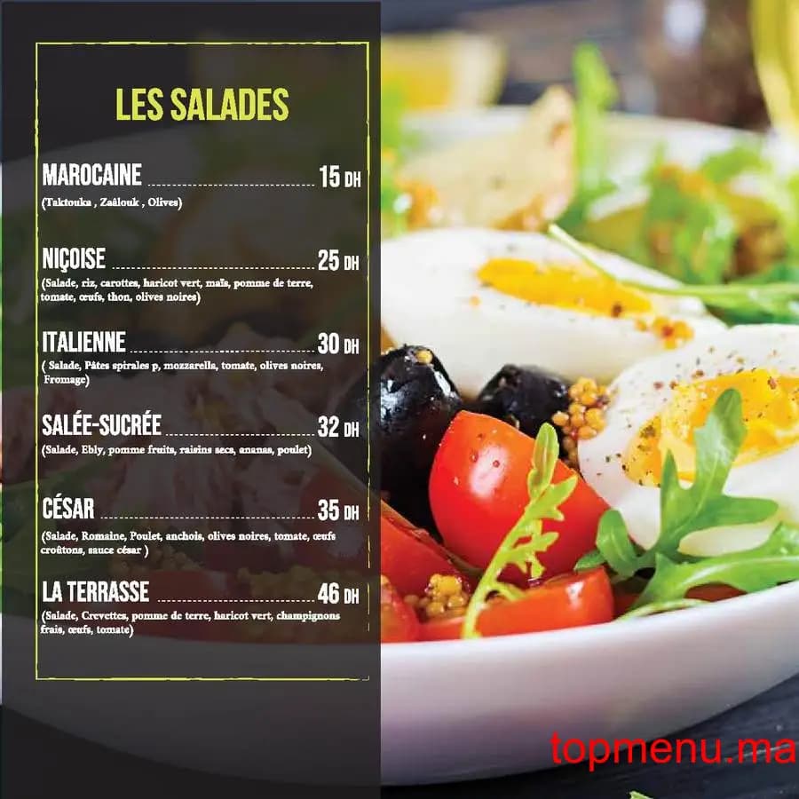Restaurant La terrasse verte menu page 3 La terrasse verte menu page 3