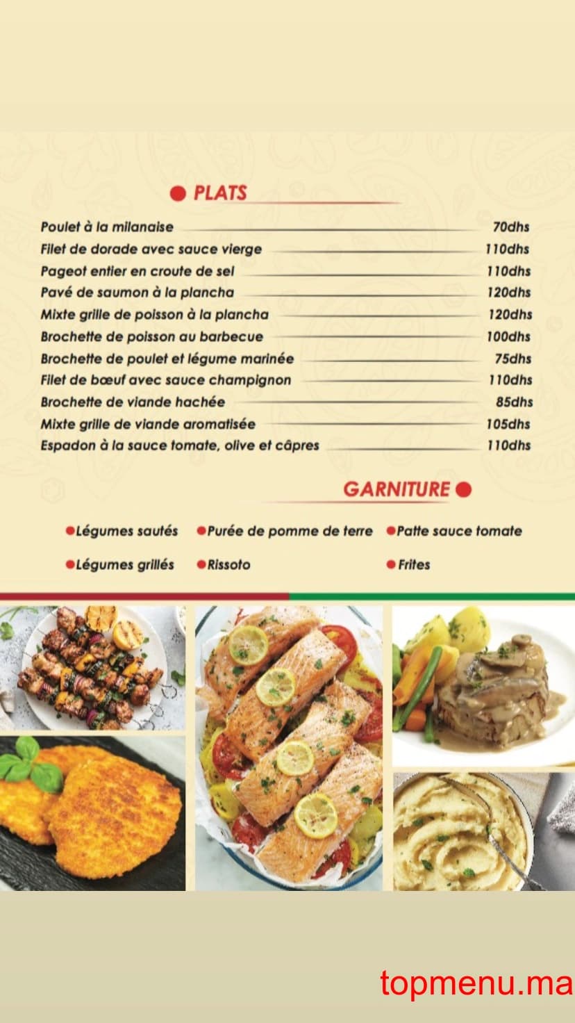 Restaurant Gusto l’italien autrement menu page 5 Gusto l’italien autrement menu page 5