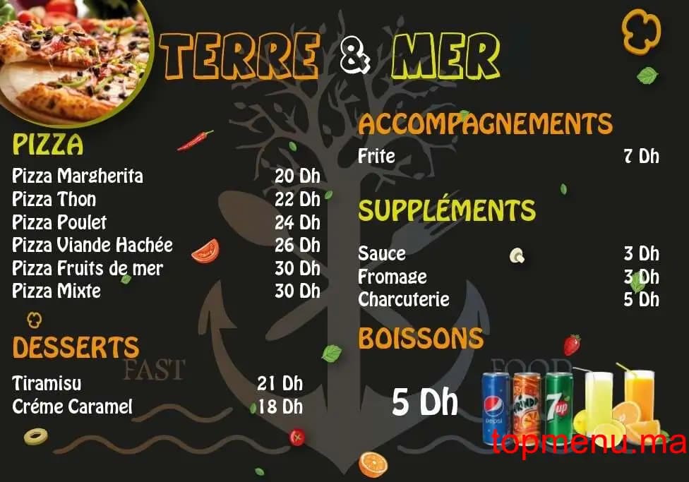 Restaurant Terre et Mer menu page 2 Terre et Mer menu page 2