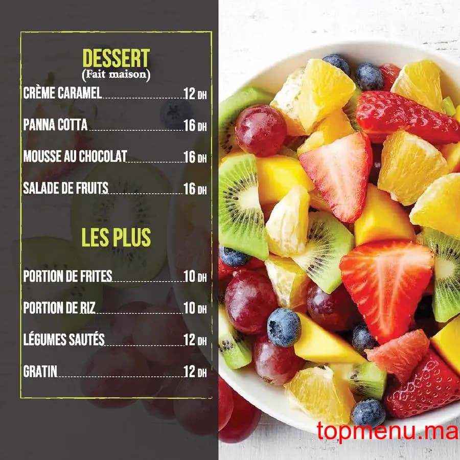 Restaurant La terrasse verte menu page 9 La terrasse verte menu page 9