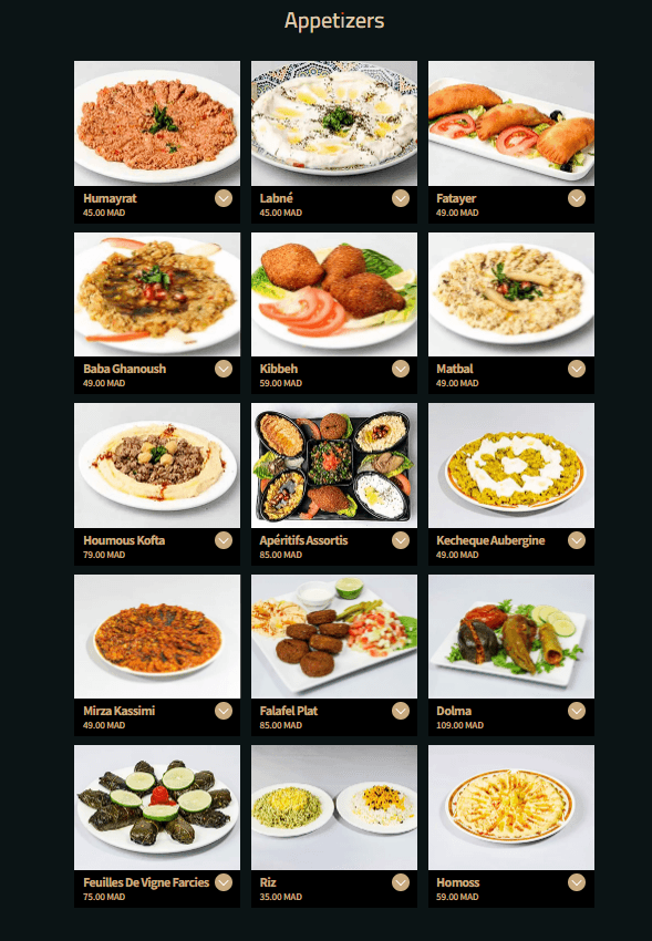 Restaurant Layali Karoun Restaurant Iranien menu page 3 Layali Karoun Restaurant Iranien menu page 3