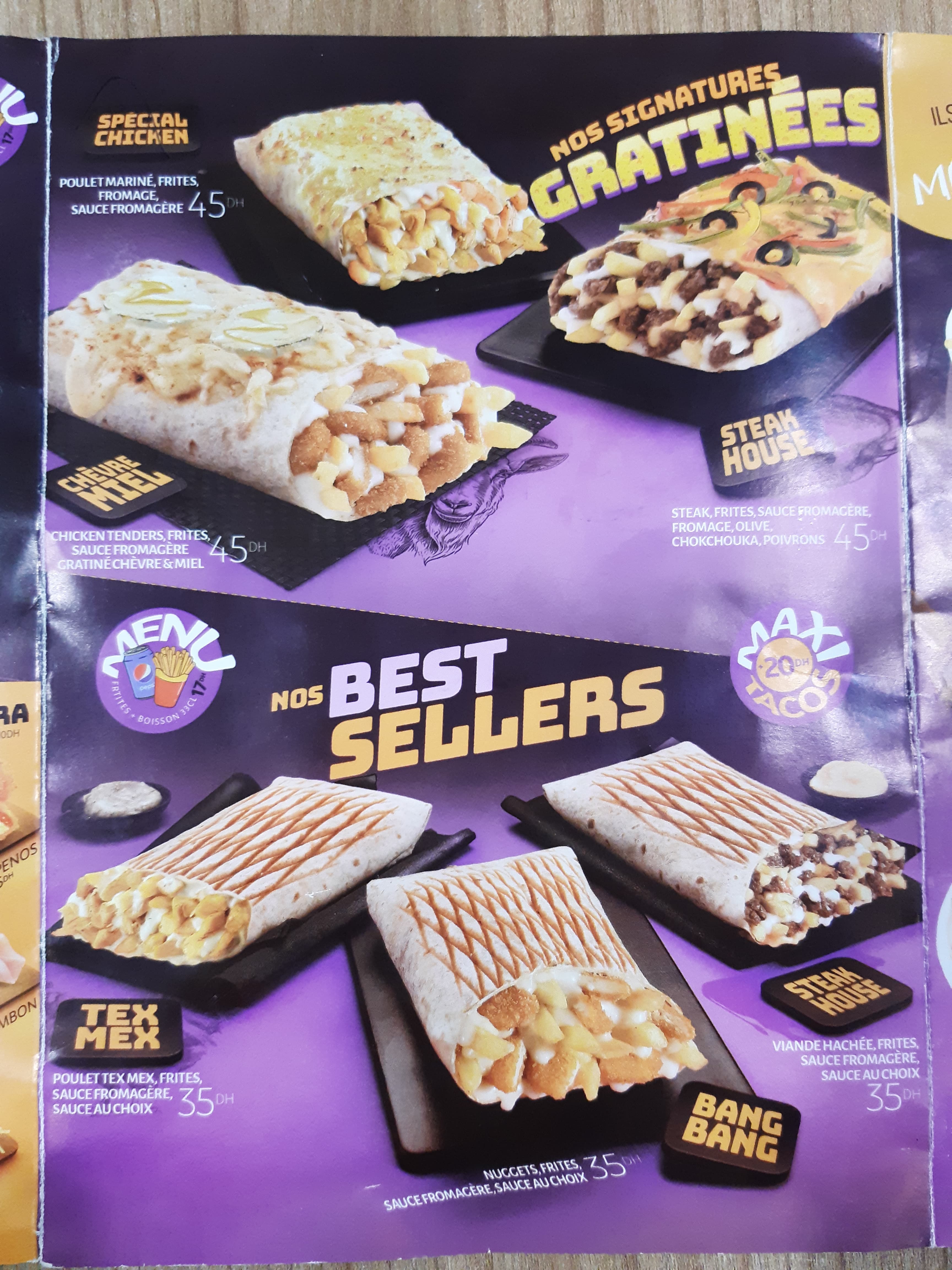 مطعم tacos de Lyon centre ville rabat قائمة الطعام page 2 tacos de Lyon centre ville rabat قائمة الطعام page 2