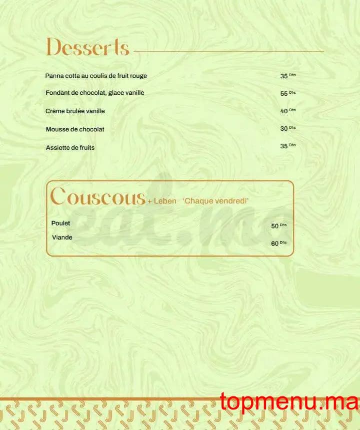 Restaurant JIVANA menu page 9 JIVANA menu page 9