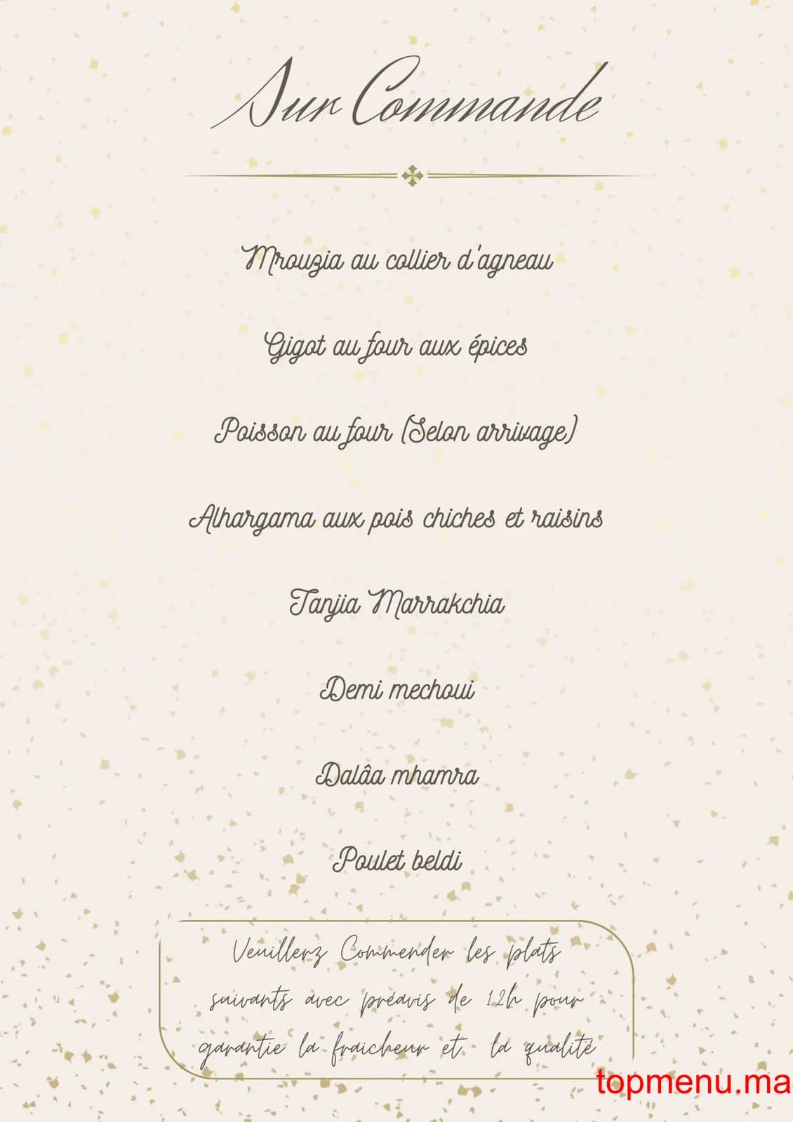 Restaurant Maison des rêves originale menu page 8 Maison des rêves originale menu page 8