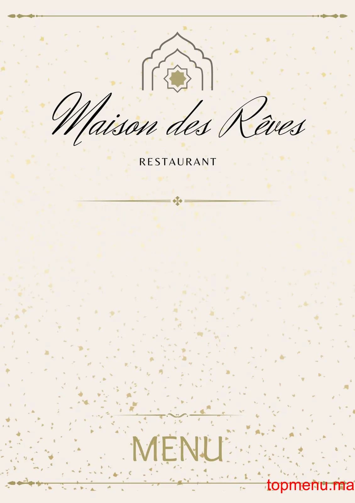 Restaurant Maison des rêves originale menu page 2 Maison des rêves originale menu page 2