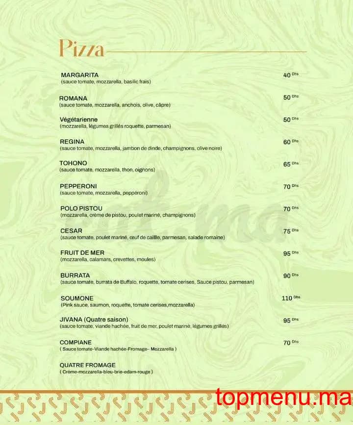 Restaurant JIVANA menu page 10 JIVANA menu page 10