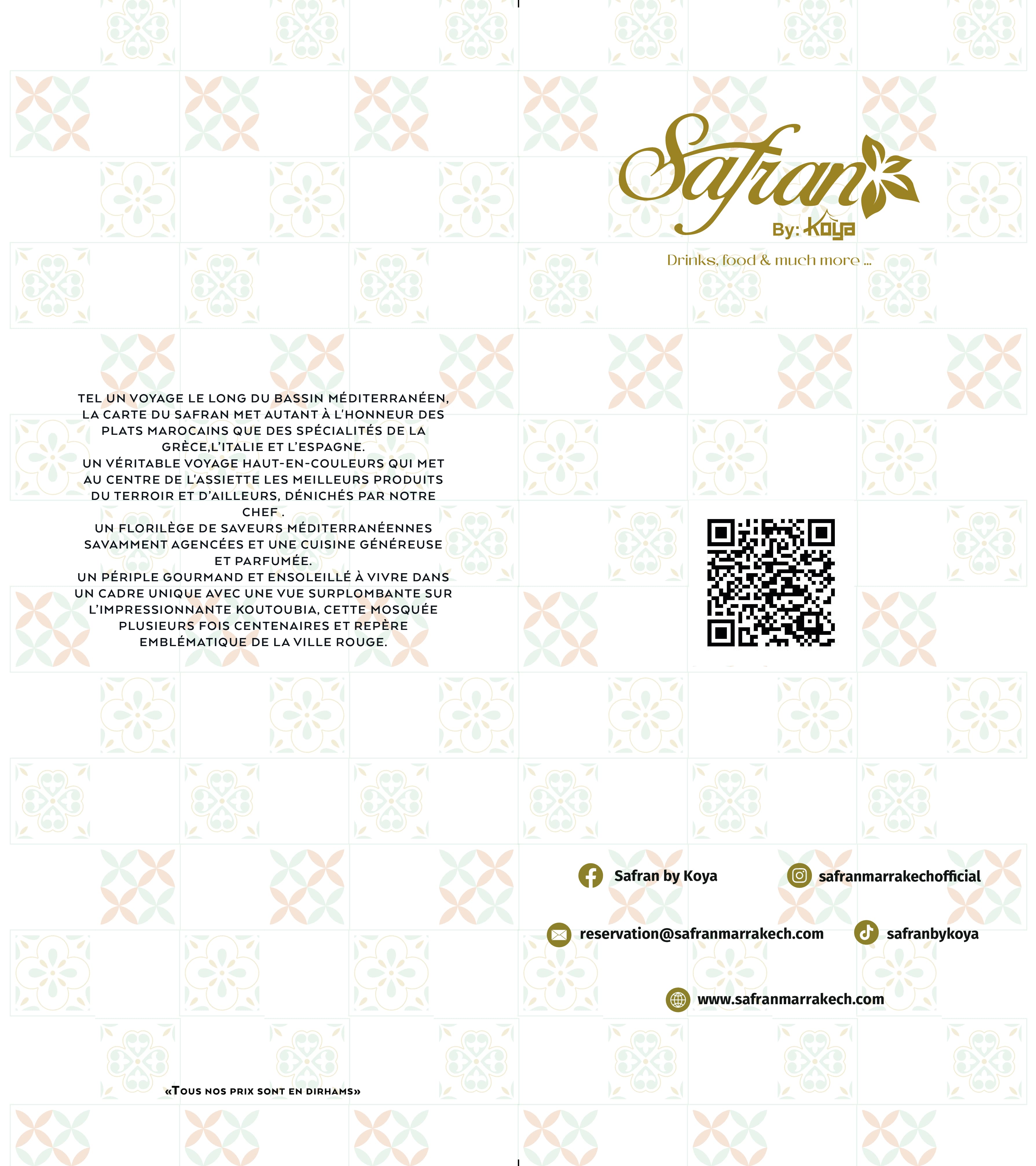 مطعم Safran by Koya قائمة الطعام page 2 Safran by Koya قائمة الطعام page 2